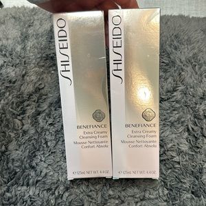 BNIB Shiseido Benefiance Extra Creamy Cleansing Foam (2) bottles